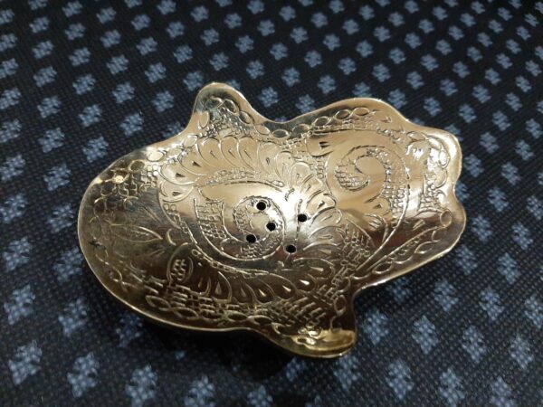 Moroccan Brass Khamsa Soap Dish - Symbolic Elegance for Your Bath - Buy 2 Get 1 Extra Free