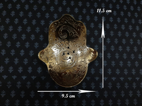 Moroccan Brass Khamsa Soap Dish - Symbolic Elegance for Your Bath - Buy 2 Get 1 Extra Free